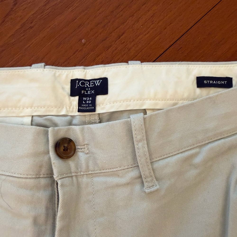 J. Crew Straight Fit Chinos in Light Khaki